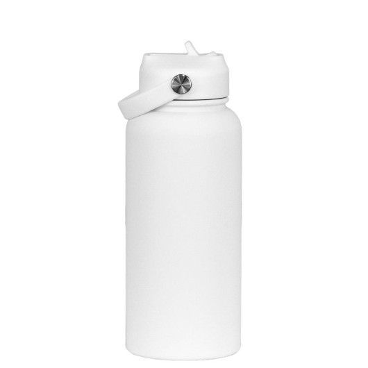 White 1L Rubber Coated Bottles